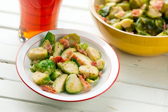 Brussel Sprouts with Winter Lager and Bacon Brussel Sprouts with Winter Lager and Bacon
