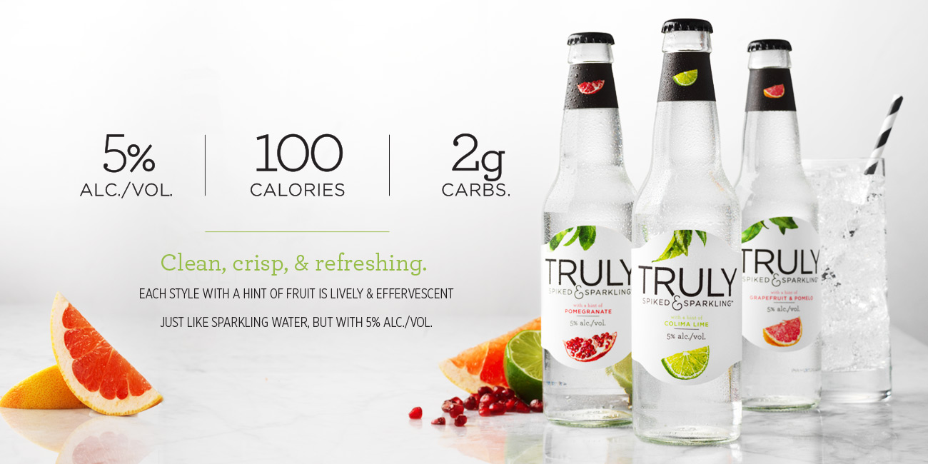 Truly Spiked Sparkling Clean crisp refreshing Truly Spiked Sparkling Clean crisp refreshing