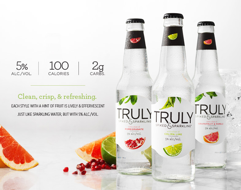Truly Spiked Sparkling Clean crisp refreshing Truly Spiked Sparkling Clean crisp refreshing