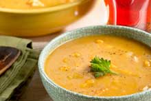 Samuel Adams Beer with Potato Soup