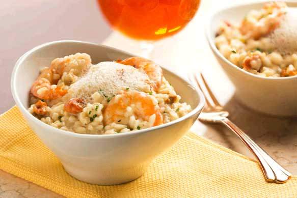Sea Urchin Risotto with Laughing Bird Shrimp Sea Urchin Risotto with Laughing Bird Shrimp